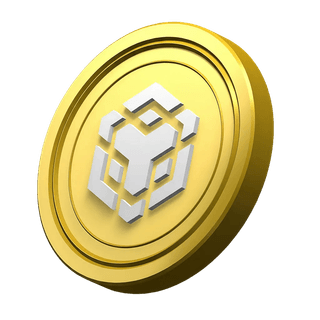 BNB coin decorative graphic from Binance displayed in the statistics section of the Cove Yieldics platform
