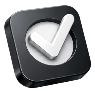 Approval checkmark icon in 3D style on the Cove Yieldics about page